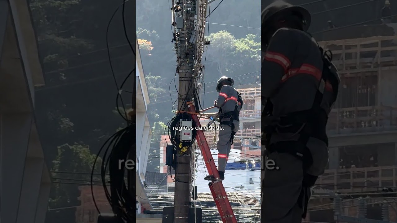 Cerca de 3 toneladas de cabos foram retirados dos postes em Floripa!