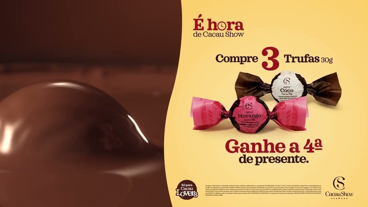 É hora de Cacau Show, é hora do Festival de Trufas