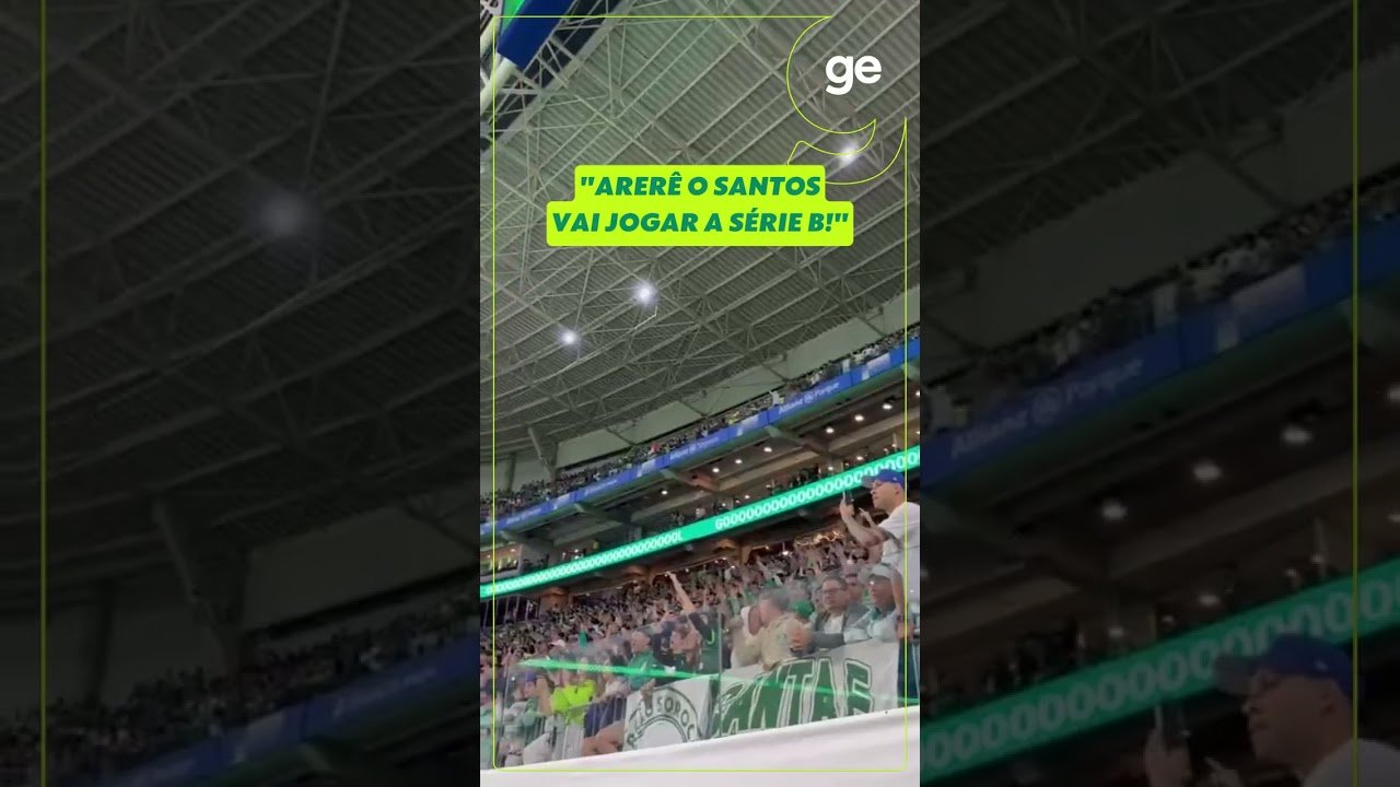 TORCIDA DO PALMEIRAS CANTA “ARERÊ, O SANTOS VAI JOGAR NA SÉRIE B” | #shorts | ge tv
