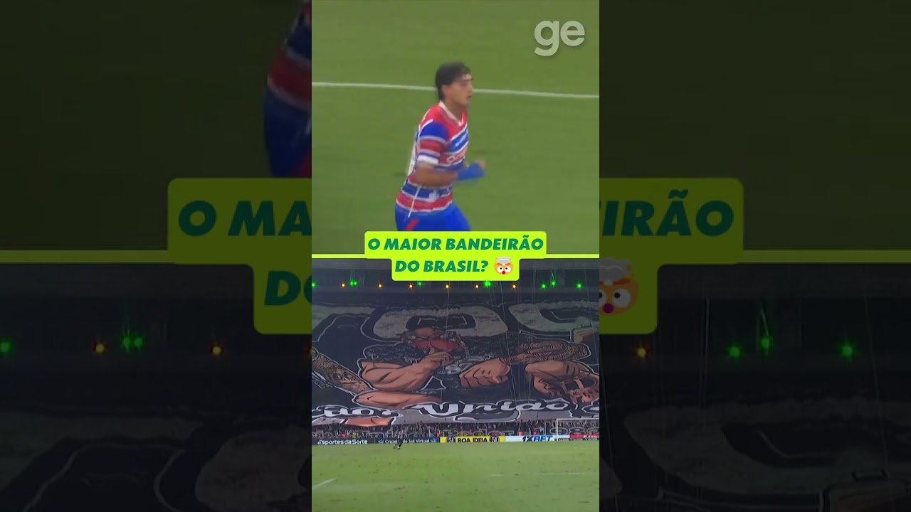 O MAIOR BANDEIRÃO DO BRASIL? 🤯⚫️⚪️ | #shorts | ge.globo