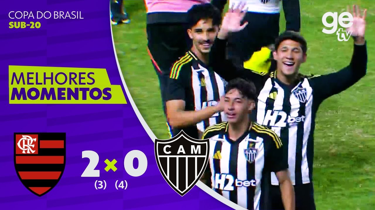 FLAMENGO 2 (3) X (4) 0 ATLETICO-MG | MELHORES MOMENTOS | COPA DO BRASIL SUB-20 | sportv